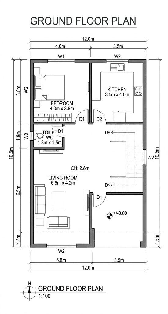 Dalan Residency Ground Floor Plan